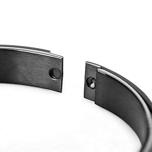 Buy KRYSTALZ High Polished Titanium Black Stainless Steel Kada for Men ...