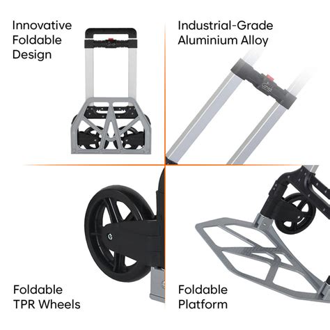Buy 150 Kg Portable Aluminium Hand Truck with 2-Year Warranty