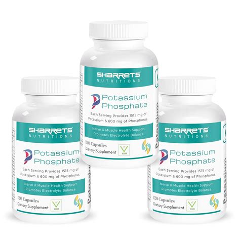 Sharrets Potassium Phosphate dibasic Phosphorus Supplements for Men ...
