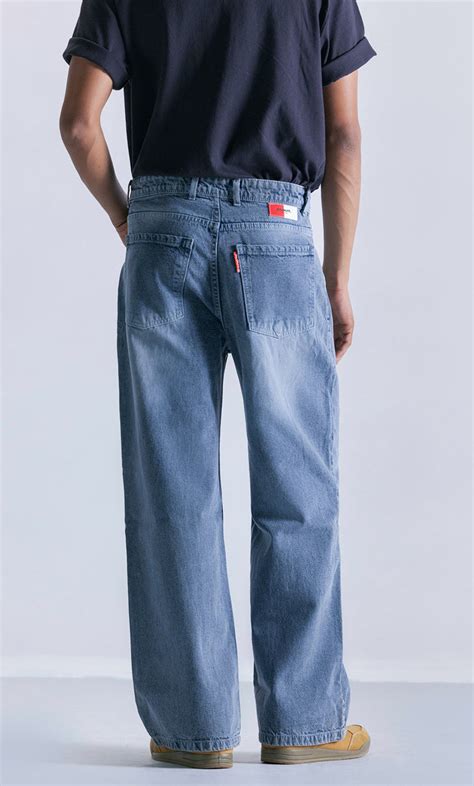Baggy Fit Jeans Grey Stone – Clout Jeans