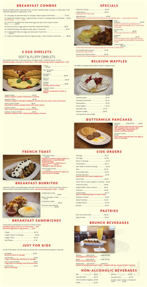 DB Pickles menu in Ormond Beach, Florida, USA