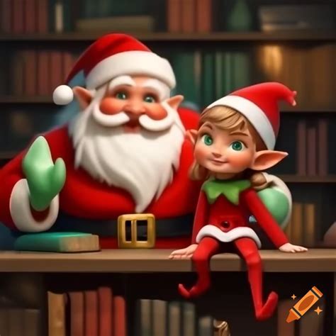 Elf on the shelf with bubbles in santa's grotto on Craiyon