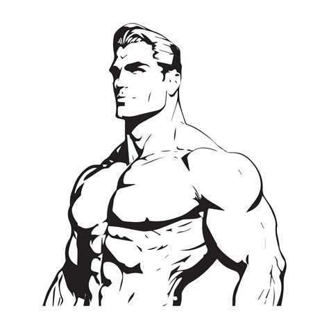 Muscular Man Drawing