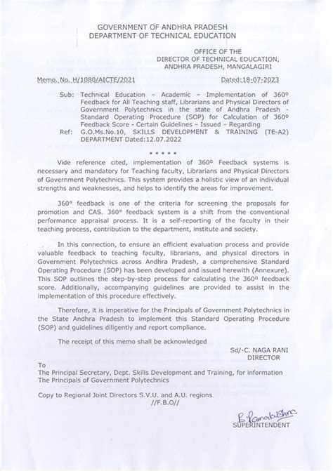 38 360 degree feedback circular - STANDARD OPERATING PROCEDURE (SOP ...