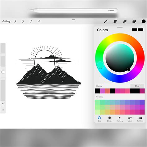 Procreate Landscape Tutorial Mountains 的图像结果