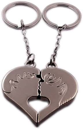 Gratitude Silver Romantic Couple Love Magnetic Keyring & Keychain ...