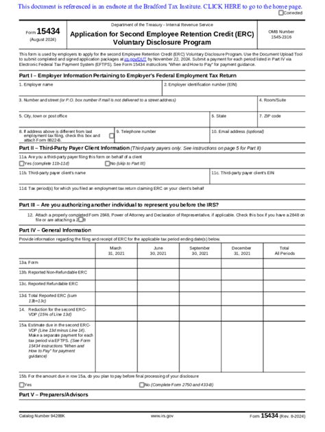 Fillable Online Application for Second Employee Retention Credit ...