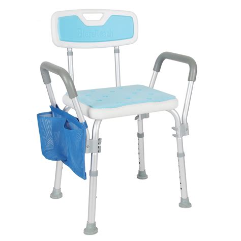 Buy BlessReachEasily Assembled Portable Shower Chair Seat, Adjustable ...