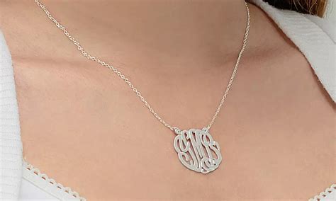 Custom Script Monogram Necklaces - From $23.39 - Dayton | Groupon
