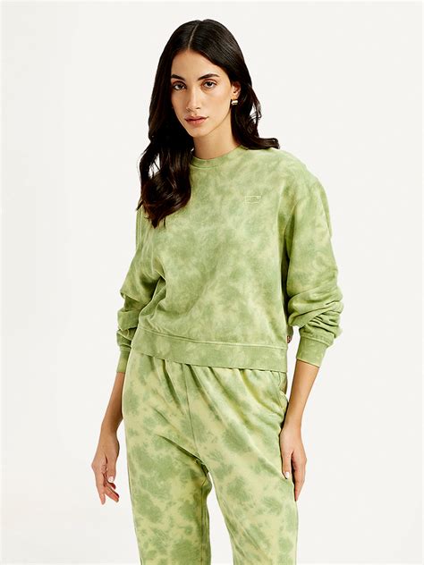 Women's Tie-Dye Green Crew Neck Sweatshirt – Levis India Store