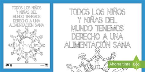 Hoja de colorear: Día Universal de la Infancia - Tenemos derecho