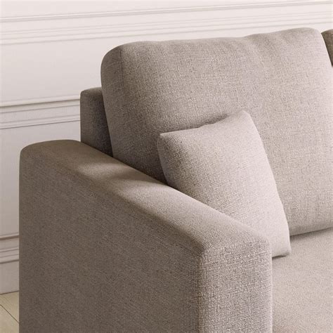 Buy Wells Fabric 3-Seater Sofa with Left Chaise - Beige from Home ...