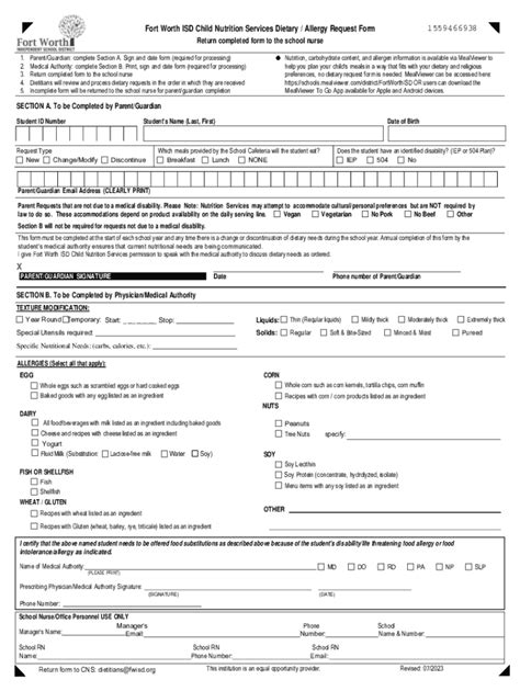 Fillable Online Special Diet Form.pdf Fax Email Print - pdfFiller