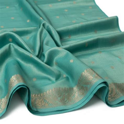 Semi Muga tissue - Light blue – Seychah
