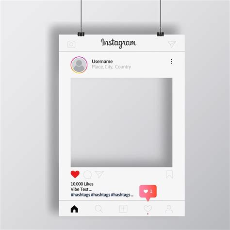 Instagram vector template. high quality transparent images. | Premium ...
