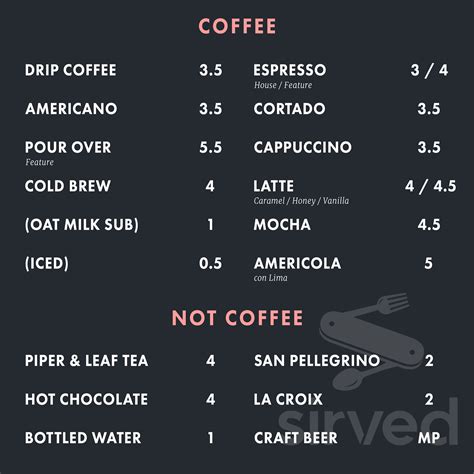 Lost + Found Coffee Company menu in Tupelo, Mississippi, USA