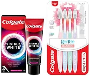 Buy Colgate Visible White O2, Teeth Whitening Toothpaste, Peppermint ...