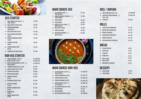 Menu at Biradar, Gurugram