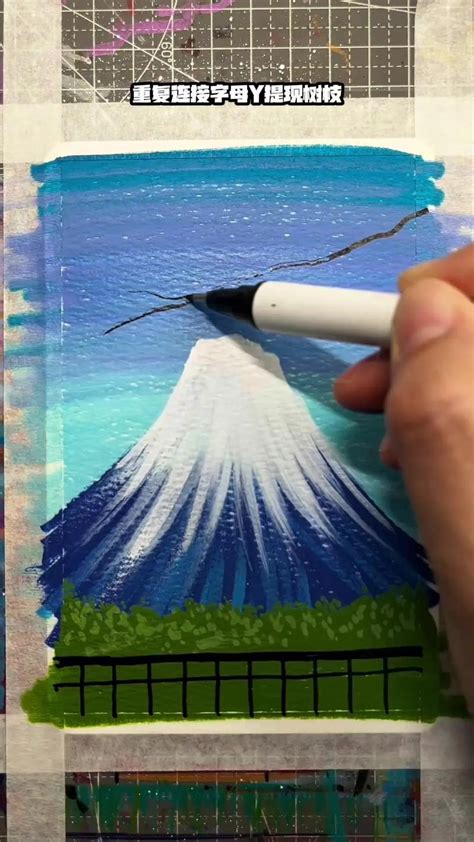 雪山简笔画 的图像结果