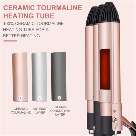 Buy JAETON 3 Barrel Curling Iron Wand 1 Inch Triple Barrels Hair Waver ...