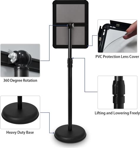 Buy LISGHTJS Sign Holder With Heavy Duty Pedestal Floor Sign Stand ...