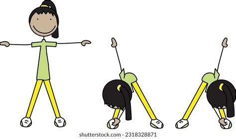 Image result for Toe Touch Exercise Cartoon
