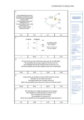 Image result for A Levels Maths Conditional Probability