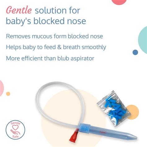 Baby Nasal Aspirator 0-5 Years with Snotsucker mechanism (Blue ...