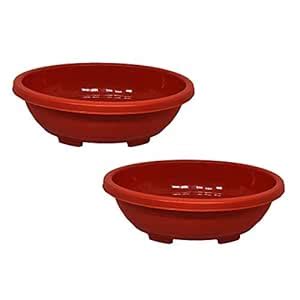 SHOPMEFAST Plastic Imperial Oval Bonsai Pot Tray, Plastic Flower Pots ...