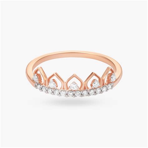 Royal Elegance Crowned Diamond Finger Ring