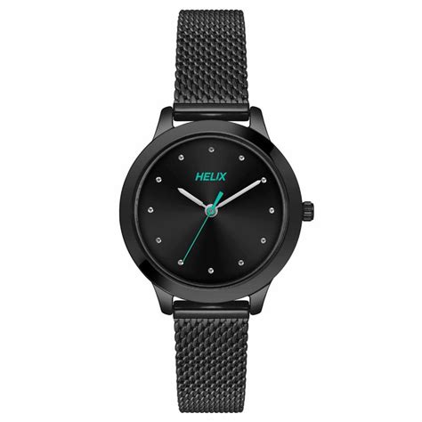 Buy Helix Women Black Round Dial Analog Watch - TW022HL28 (M) Online