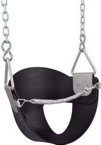 Swing Set Stuf High Back Half Bucket Swing Seat with Chains and Hooks ...