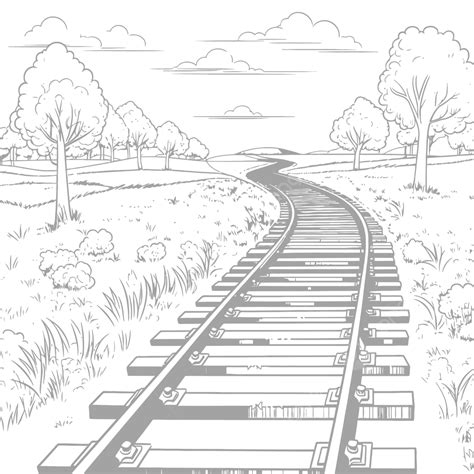 Railroad Tracks Drawing at Benjamin Hutchison blog
