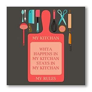 Buy ARTBUG My Kitchen My Rules HD Quality Stylish Fridge Sticker Magnet ...