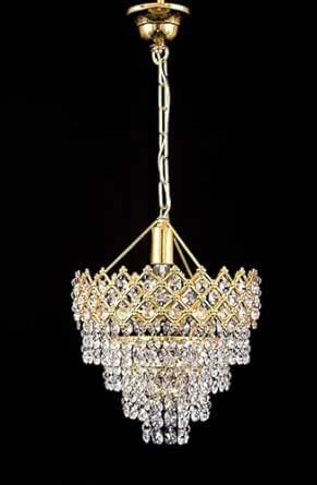 Buy Crystal Small Size Jhumar Ceiling Light for Living Room/Hall/Bed ...