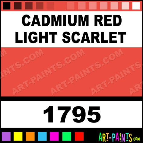 Cadmium Red Light Scarlet Artist Acrylic Paints - 1795 - Cadmium Red ...