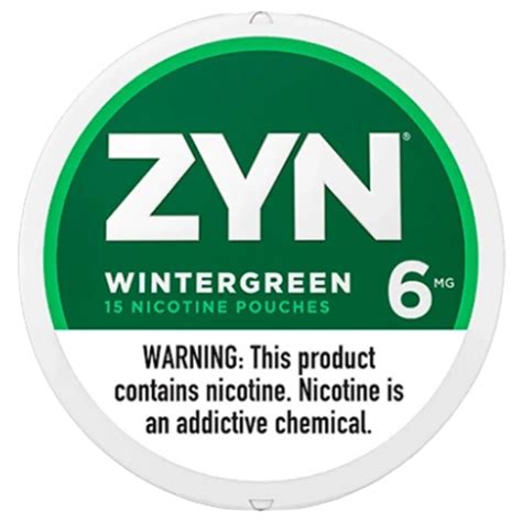 Shop Wintergreen Zyn Nicotine Pouches Online 6mg Strength - N Pouches