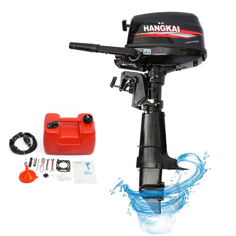 Buy Outboard Motor, 4 Stroke 6.5 HP Outboard Motor Tiller Shaft Boat ...