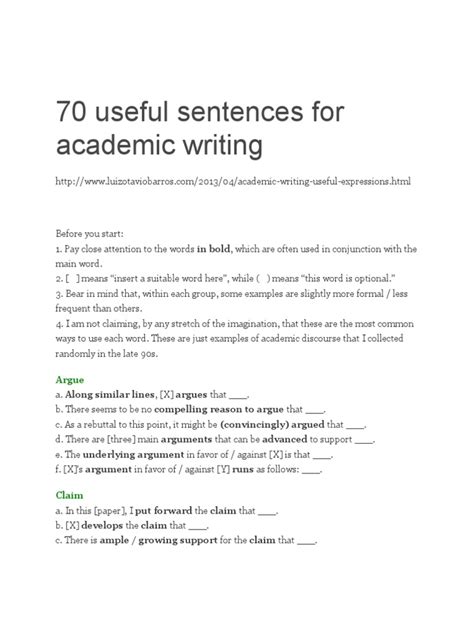Image result for Academic Sentences Examples