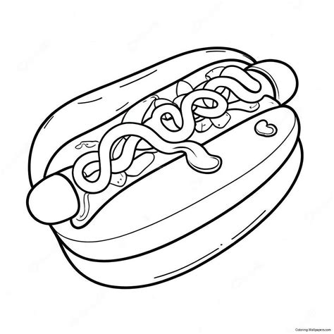 Hot Dog Coloring Page (19732-15604)