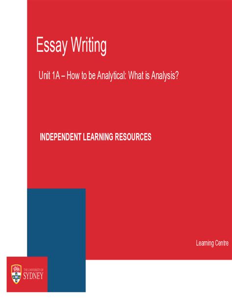 Fillable Online what-is-analysis.pdf - Essay Writing - The University ...