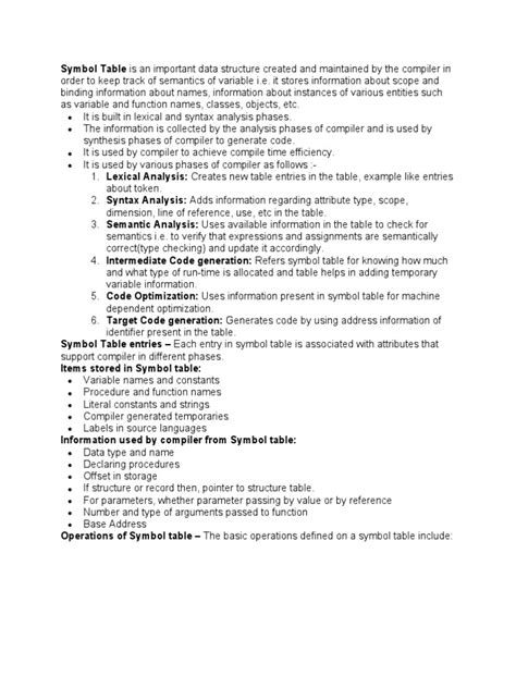 Symbol Table Computer Science 的图像结果