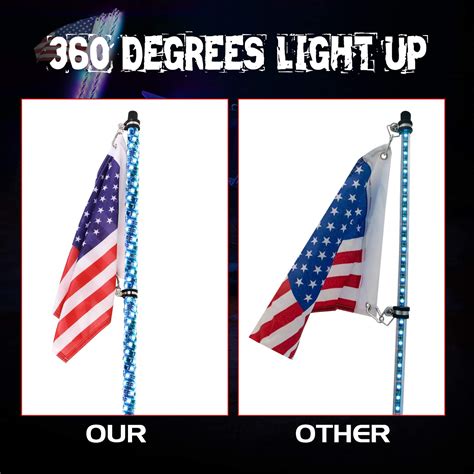 OFFROADTOWN LED Whip Lights, 2PCS 4FT RF Remote Control Spiral Lighted ...