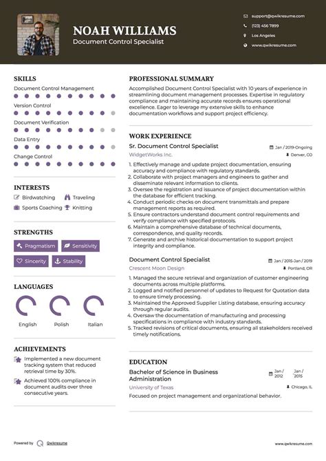Document Control Specialist Resume at tansalemblog Blog