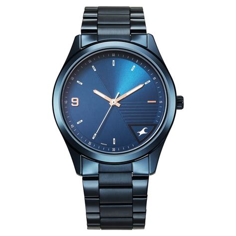Buy Online Fastrack Stunners Quartz Analog Blue Dial Blue Metal Strap ...
