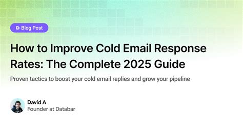 Databar Blog | How to Improve Cold Email Response Rates: The Complete ...