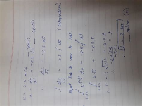 An object moving with the speed of 6.25 m/s is decelerated at a rate ...