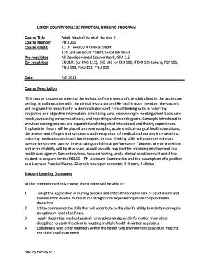 PNU 211 Syllabus - Union County College - Ucc - Fill and Sign Printable ...