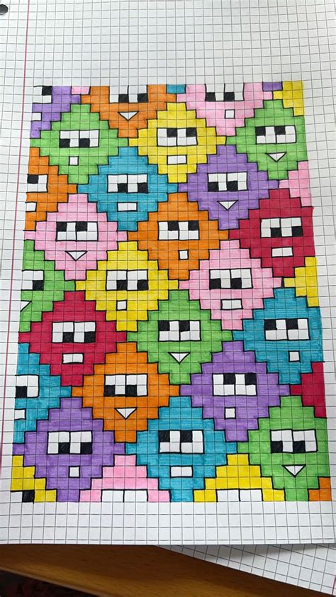 Kareli kağıt çizimi için 46 fikir, 2025 | piksel sanatı, çizim, süsleme çizimi