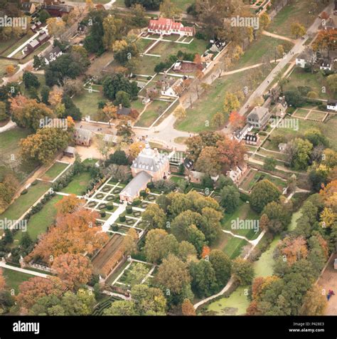 Aerial View of the Governors Palace and Gardens and the Palace Green ...